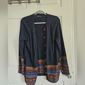 Alpaca Cardigan Handmade In Peru-  Small